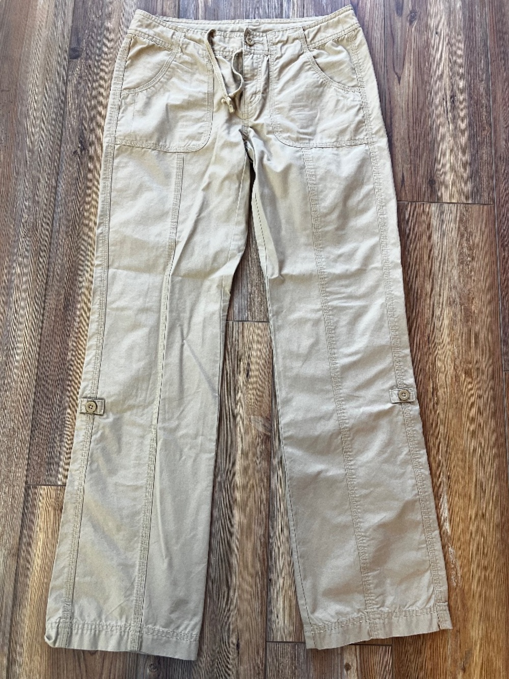 The North Face Horizon Roll Up Outdoor Hiking Trail Tan Brown Pants Womens Sz 4